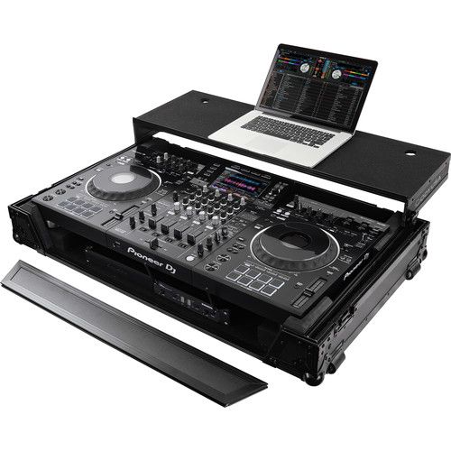  Odyssey Pioneer XDJ-XZ Black Label Glide Style Case with Wheels and 1 RU Rack (Black)