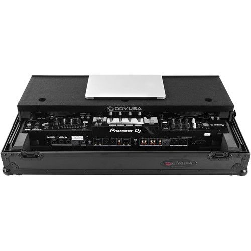  Odyssey Pioneer XDJ-XZ Black Label Glide Style Case with Wheels and 1 RU Rack (Black)