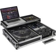 Odyssey Flight Zone Glide Style DJ Coffin for Rane Seventy-Two Mixer & Twelve Controller (Silver & Chrome Hardware)