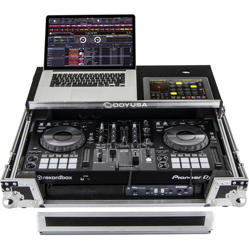  Odyssey Pioneer DDJ-800 Glide-Style Flight Case with 1 RU Rack (Silver Hardware)