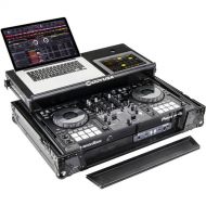 Odyssey Pioneer DDJ-800 Glide-Style Flight Case with 1 RU Rack (Black-Anodized Hardware)