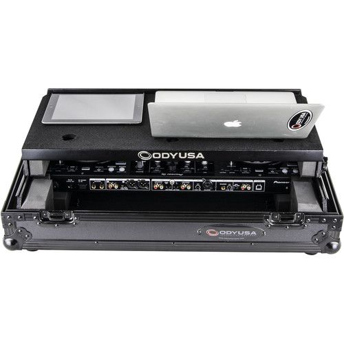  Odyssey Pioneer DDJ-800 Glide-Style Flight Case with 1 RU Rack (Black-Anodized Hardware)