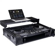 Odyssey Industrial Board Case for Pioneer DJ DDJ-FLX10 with Glide-Style Laptop Platform and Wheels (All Black, 1 RU)