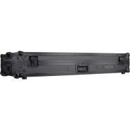 Odyssey Black Low-Profile DJ Coffin with Wheels and Glide Platform for 12