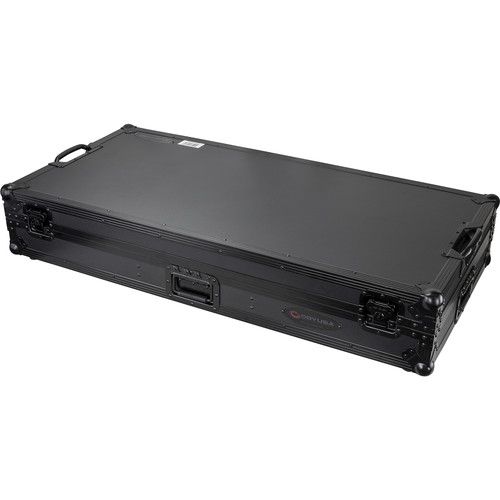  Odyssey Black Low-Profile DJ Coffin with Wheels and Glide Platform for 12