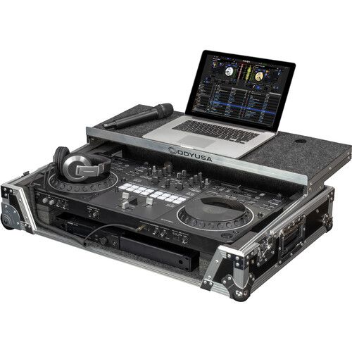  Odyssey DDJ-Rev5 1U Case with Wheels and Laptop Platform