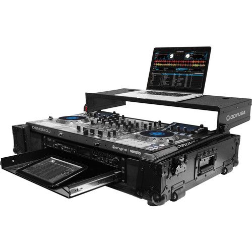  Odyssey Denon MCX8000 DJ Controller Black Label Glide Style Case with Lower 19