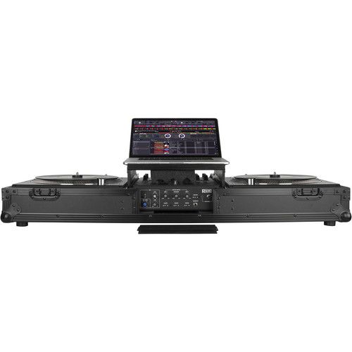  Odyssey DJ Battle Coffin for Rane Twelve and Seventy-Two with Glide Platform (Black Label, All Black)