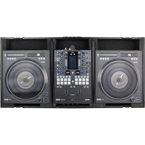  Odyssey DJ Battle Coffin for Rane Twelve and Seventy-Two with Glide Platform (Black Label, All Black)