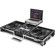 Odyssey DJ Battle Coffin for Rane Twelve and Seventy-Two with Glide Platform (Flight Zone, Silver and Black)