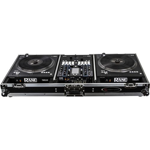  Odyssey DJ Battle Coffin for Rane Twelve and Seventy-Two with Glide Platform (Flight Zone, Silver and Black)