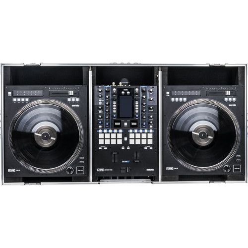  Odyssey DJ Battle Coffin for Rane Twelve and Seventy-Two with Glide Platform (Flight Zone, Silver and Black)