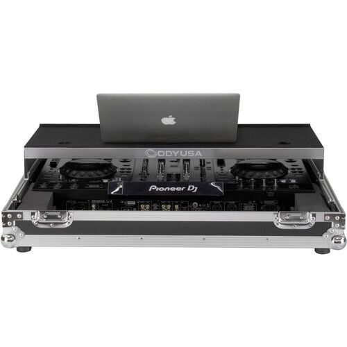  Odyssey Glide-Style Flight Case with Wheels for Pioneer XDJ-RX3 (Black / Silver)