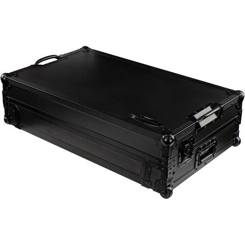  Odyssey Black Label Glide Style Flight Case with Wheels for RANE FOUR DJ Controller (Black on Black)