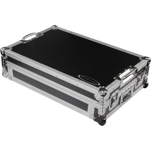  Odyssey DDJ-FLX10 Flight Case with Corner Wheels (Black/Silver)