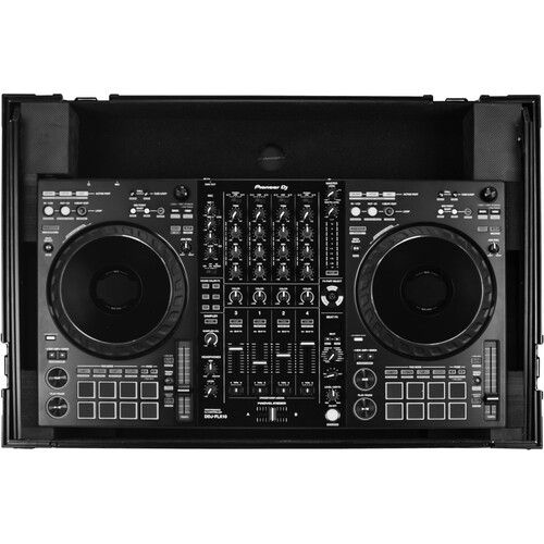  Odyssey I-Board Flight Case with Glide-Style Laptop Platform for Pioneer DJ DDJ-FLX10 (All Black)