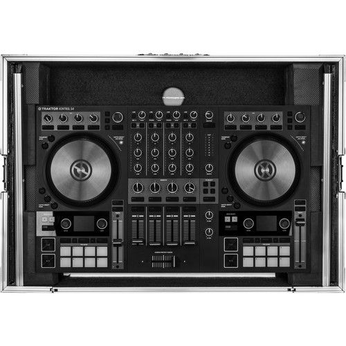  Odyssey Traktor Kontrol S4 MK3 Case with 2 RU and Glide Platform (Silver)