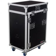 Odyssey FZ1316WDLX Flight Zone ATA DLX Combo Rack Case (Black and Chrome)