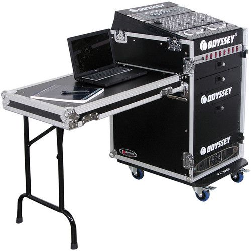  Odyssey FZ1316WDLX Flight Zone ATA DLX Combo Rack Case (Black and Chrome)