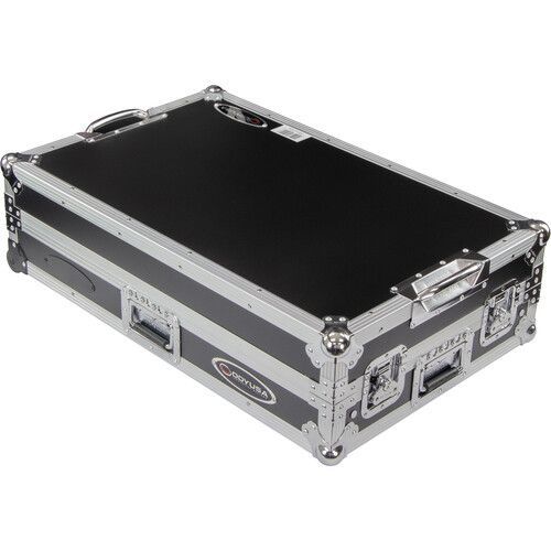  Odyssey DDJ-FLX10 Flight Case with Glide-Style Laptop Platform and Corner Wheels (Black/Silver)