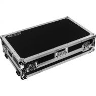 Odyssey Glide-Style Flight Case with Wheels and Laptop Platform for Pioneer DDJ-Rev7 (Black with Silver Hardware)