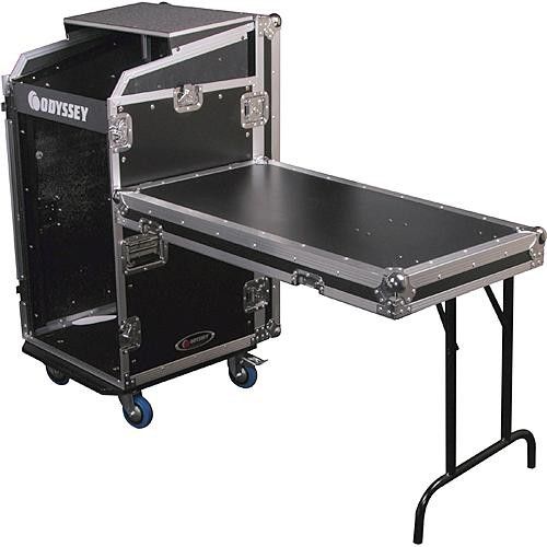  Odyssey FZGS1116WDLX Flight Zone Glide Style Slanted Combo Rack Case (Black and Chrome)