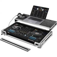 Odyssey Flight Zone Glide Style Case for Pioneer DDJ-FLX6 rekordbox DJ Controller (Silver on Black)