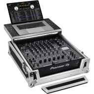 Odyssey Flight Zone Glide Style Flight Case for Pioneer DJM-V10 Mixer (Silver on Black)