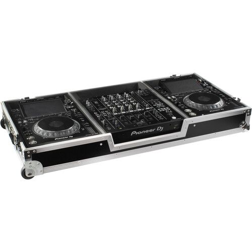  Odyssey DJ Coffin Case for Pioneer DJM-A9 / CDJ-3000 or Similar Size Gear (Silver on Black)