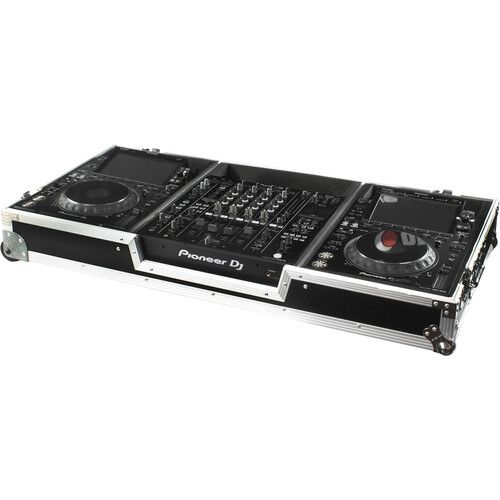  Odyssey DJ Coffin Case for Pioneer DJM-A9 / CDJ-3000 or Similar Size Gear (Silver on Black)