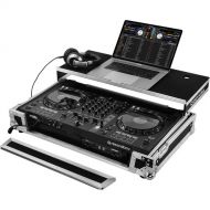 Odyssey Flight Zone Glide Style Flight Case for Pioneer DDJ-FLX6 Controller (Silver on Black)