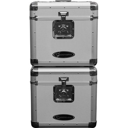  Odyssey Krom Series KLP2 Stackable Record/Utility Case (Silver)