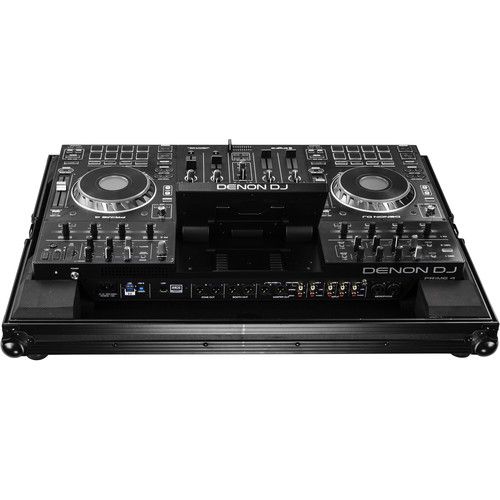  Odyssey Denon Prime 4 Low-Profile Flight Case (Black-Anodized Hardwire)