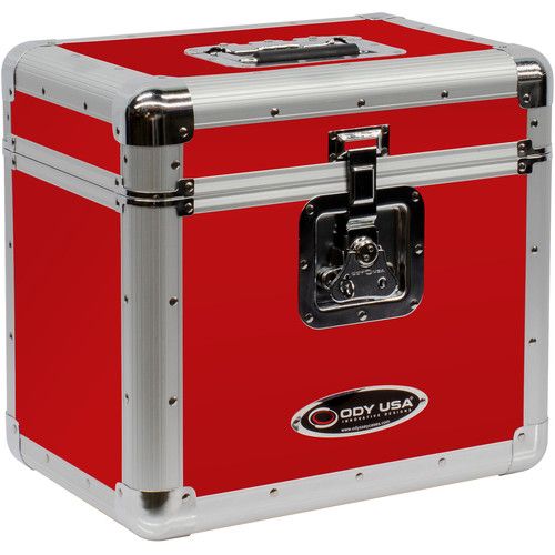  Odyssey Krom Series KLP2 Stackable Record/Utility Case (Red)