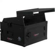 Odyssey FZGS1004BL Black Label Flight Zone Glide Style Combo Rack - 10U Over 4U (Black)