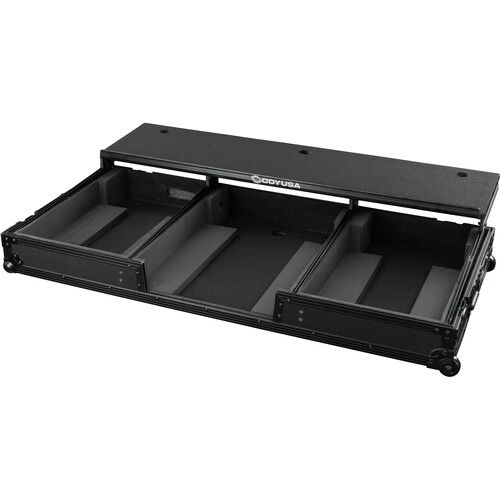  Odyssey Glide-Style DJ Coffin Flight Case with Wheels for DJM-A9 / CDJ-3000 or Similar Size Gear (Black Label)