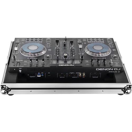  Odyssey Flight Zone Case for Denon Prime 2 DJ Controller System (Silver on Black)