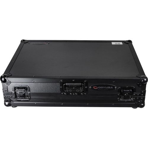  Odyssey Black Label Flight Case with Angled Glide Platform for Pioneer DJ XDJ-RR (Black on Black)