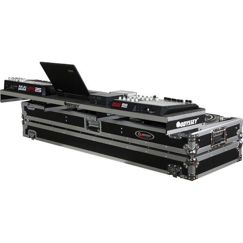  Odyssey FZGSPDJ19W Remixer Glide Style Series CD/Digital Media DJ Coffin (Black/Silver)