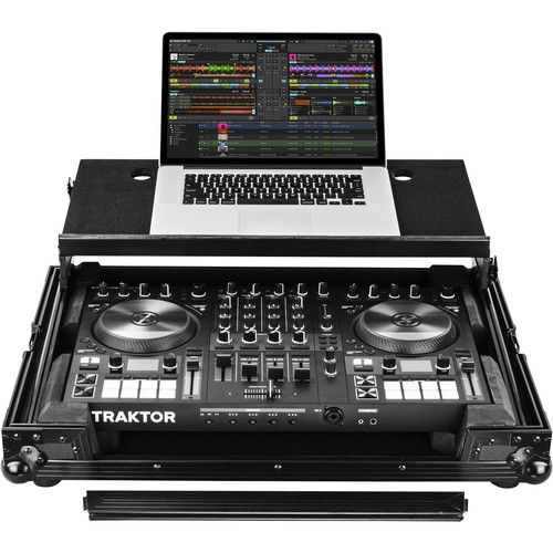  Odyssey Black Label Native Instruments Traktor Kontrol S4 MK3 Flight Case with Glide Platform (All-Black)