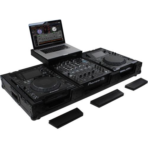  Odyssey Black Label Universal CD/Digital Media Player DJ Coffin with Wheels