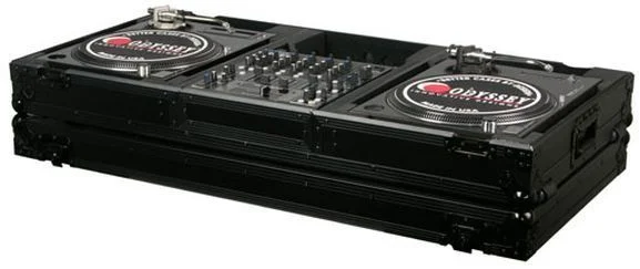  Odyssey FZBM12WBL Universal Turntable DJ Coffin with Wheels - Black Label