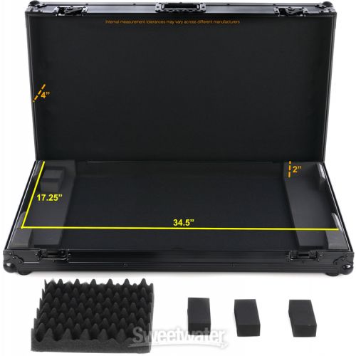  Odyssey FZPIXDJXZWBL Low-profile Flight Case with Wheels for Pioneer XDJ-XZ - Black Hardware