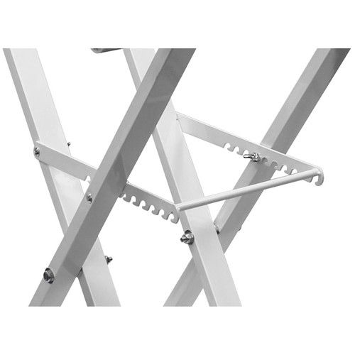  Odyssey X-Stand Combo Dual-Tier Heavy-Duty Folding Stand with Microphone Boom & Laptop/Gear Shelf (white)