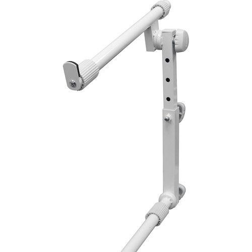  Odyssey X-Stand Combo Dual-Tier Heavy-Duty Folding Stand with Microphone Boom & Laptop/Gear Shelf (white)