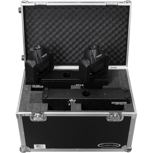  Odyssey Dual Chauvet Intimidator Spot Duo 155 Case with Pullout Handle and Wheels (Black)