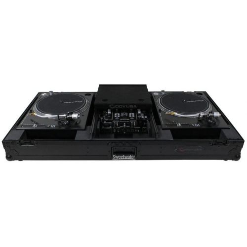  Odyssey FZGSLBM10WRBL 10-inch DJ Mixer and Turntable Flight Coffin Case