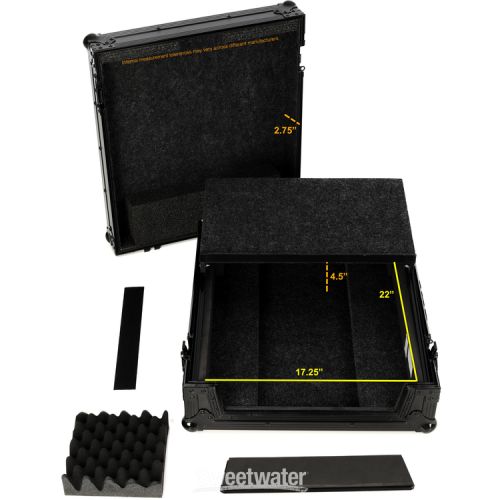  Odyssey FZGSDJMV10BL ATA Flight Case with Glide Platform for Pioneer DJM-V10 - Black Label