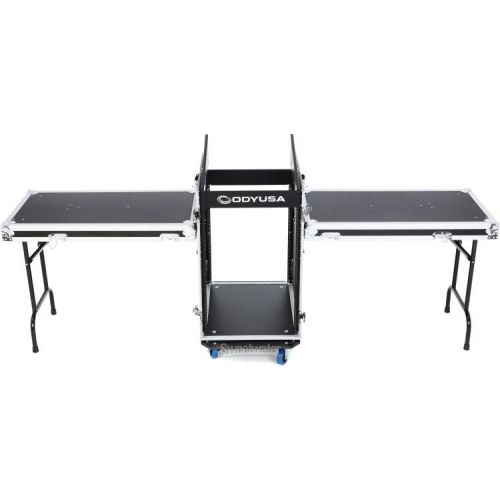  Odyssey FZ1316WDLXII 13U Top / 16U Front Pro Combo Rack Case with Two Side Tables and Casters