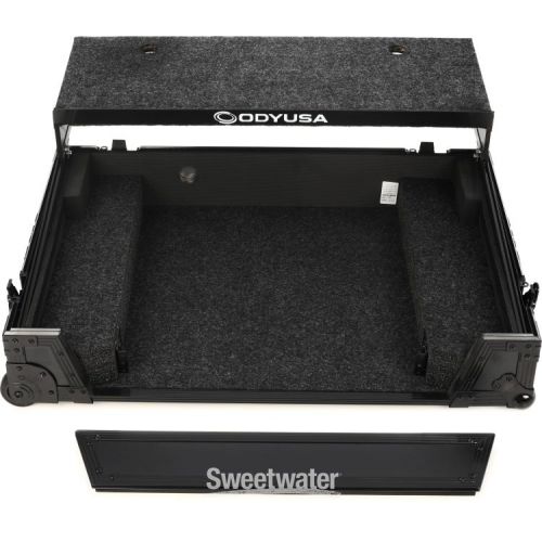  Odyssey FZGSDDJ1000BL1UCW Flight Zone Case with Glide Platform and 1U Rack Space - Black Label